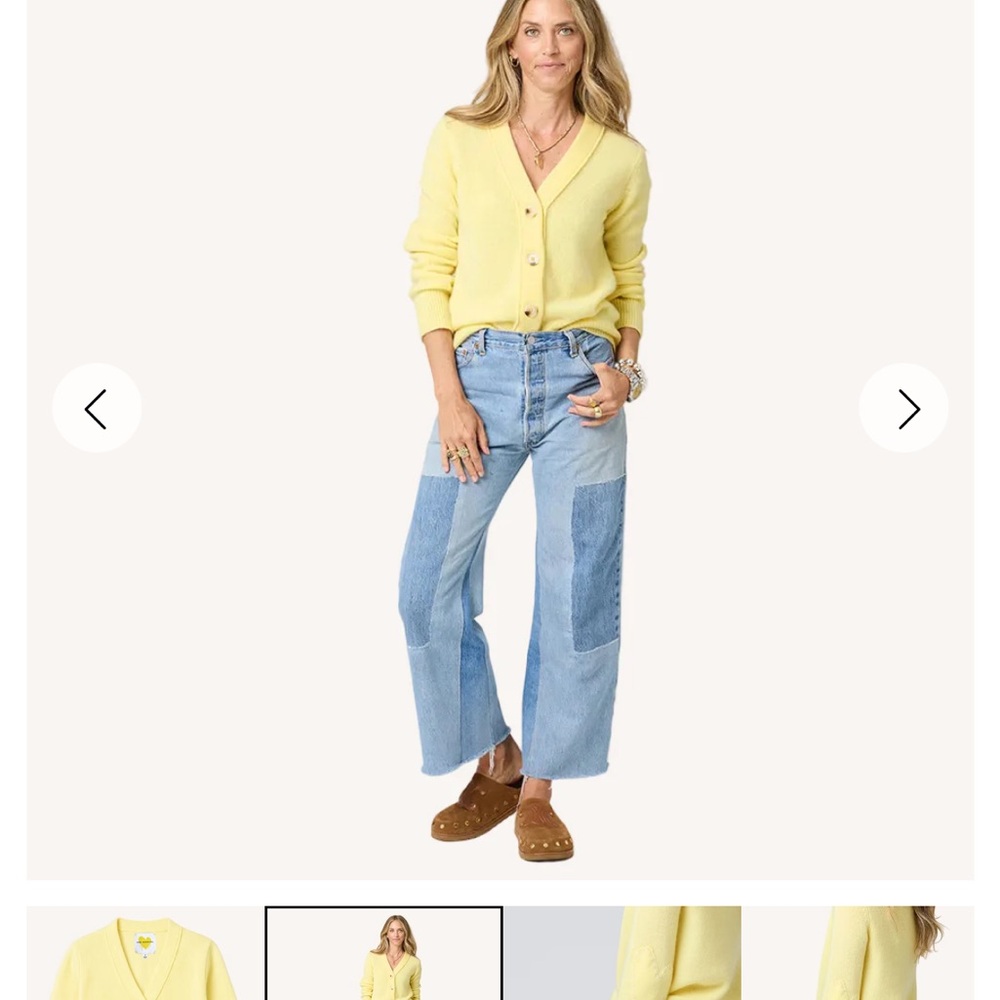 KERRI ROSENTHAL BUTTER YELLOW SOFT CARDIGAN NWT SEE DESCRIPTION
